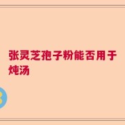 张灵芝孢子粉能否用于炖汤