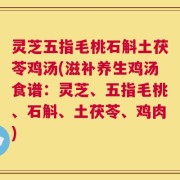 灵芝五指毛桃石斛土茯苓鸡汤(滋补养生鸡汤食谱：灵芝、五指毛桃、石斛、土茯苓、鸡肉)
