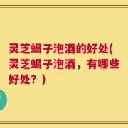 灵芝蝎子泡酒的好处(灵芝蝎子泡酒，有哪些好处？)