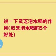 说一下灵芝泡水喝的作用(灵芝泡水喝的5个好处)
