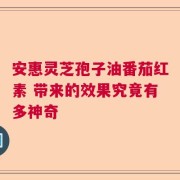 安惠灵芝孢子油番茄红素 带来的效果究竟有多神奇