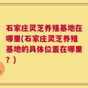 石家庄灵芝养殖基地在哪里(石家庄灵芝养殖基地的具体位置在哪里？)