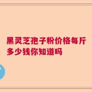 黑灵芝孢子粉价格每斤多少钱你知道吗