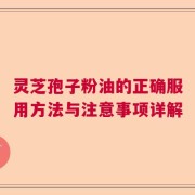 灵芝孢子粉油的正确服用方法与注意事项详解