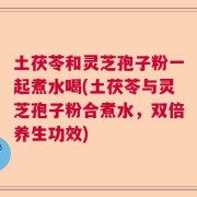 土茯苓和灵芝孢子粉一起煮水喝(土茯苓与灵芝孢子粉合煮水，双倍养生功效)