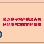 灵芝孢子粉产地源头探秘品质与功效的初保障