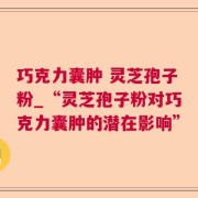 巧克力囊肿 灵芝孢子粉_“灵芝孢子粉对巧克力囊肿的潜在影响”