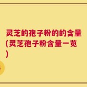 灵芝的孢子粉的的含量(灵芝孢子粉含量一览)