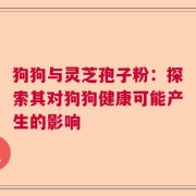 狗狗与灵芝孢子粉：探索其对狗狗健康可能产生的影响