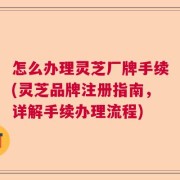 怎么办理灵芝厂牌手续(灵芝品牌注册指南，详解手续办理流程)