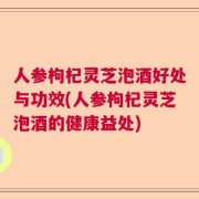 人参枸杞灵芝泡酒好处与功效(人参枸杞灵芝泡酒的健康益处)
