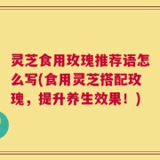 灵芝食用玫瑰推荐语怎么写(食用灵芝搭配玫瑰，提升养生效果！)