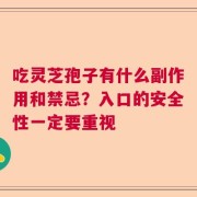 吃灵芝孢子有什么副作用和禁忌？入口的安全性一定要重视