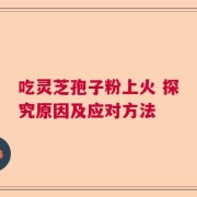 吃灵芝孢子粉上火 探究原因及应对方法