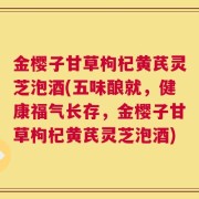 金樱子甘草枸杞黄芪灵芝泡酒(五味酿就，健康福气长存，金樱子甘草枸杞黄芪灵芝泡酒)