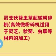 灵芝秋葵虫草超微粉碎机(高效微粉碎机适用于灵芝、秋葵、虫草等材料的加工)