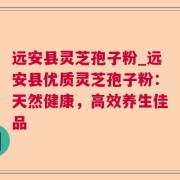 远安县灵芝孢子粉_远安县优质灵芝孢子粉:天然健康,高效养生佳品