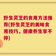 野生灵芝的食用方法推荐(野生灵芝的美味食用技巧，健康养生享不停)