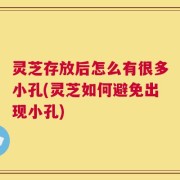 灵芝存放后怎么有很多小孔(灵芝如何避免出现小孔)
