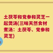 土茯苓和党参和灵芝一起煲汤(三味天然食材煮汤：土茯苓、党参和灵芝)