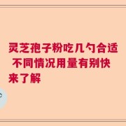 灵芝孢子粉吃几勺合适 不同情况用量有别快来了解