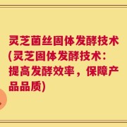 灵芝菌丝固体发酵技术(灵芝固体发酵技术：提高发酵效率，保障产品品质)
