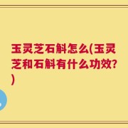 玉灵芝石斛怎么(玉灵芝和石斛有什么功效？)