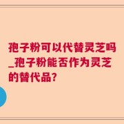 孢子粉可以代替灵芝吗_孢子粉能否作为灵芝的替代品？