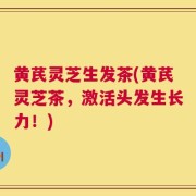 黄芪灵芝生发茶(黄芪灵芝茶，激活头发生长力！)