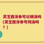 灵芝西洋参可以顿汤吗(灵芝西洋参可炖汤吗？)