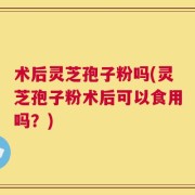 术后灵芝孢子粉吗(灵芝孢子粉术后可以食用吗？)