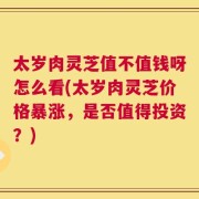 太岁肉灵芝值不值钱呀怎么看(太岁肉灵芝价格暴涨，是否值得投资？)