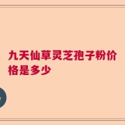 九天仙草灵芝孢子粉价格是多少