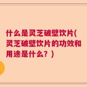什么是灵芝破壁饮片(灵芝破壁饮片的功效和用途是什么？)