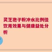 灵芝孢子粉冲水比例佳饮用效果与健康益处分析