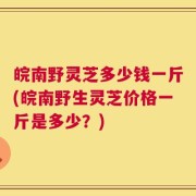 皖南野灵芝多少钱一斤(皖南野生灵芝价格一斤是多少？)