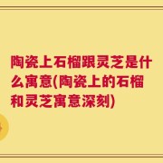陶瓷上石榴跟灵芝是什么寓意(陶瓷上的石榴和灵芝寓意深刻)
