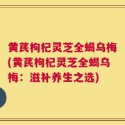 黄芪枸杞灵芝全蝎乌梅(黄芪枸杞灵芝全蝎乌梅：滋补养生之选)