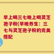 早上喝三七晚上喝灵芝孢子粉(早晚养生：三七与灵芝孢子粉的完美搭配
