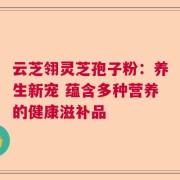 云芝翎灵芝孢子粉：养生新宠 蕴含多种营养的健康滋补品
