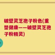 破壁灵芝孢子粉色(重塑健康——破壁灵芝孢子粉精灵)