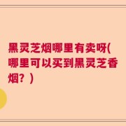 黑灵芝烟哪里有卖呀(哪里可以买到黑灵芝香烟?)