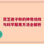 灵芝孢子粉的神奇功效与科学服用方法全解析