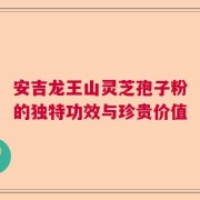 安吉龙王山灵芝孢子粉的独特功效与珍贵价值