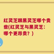 红灵芝跟黑灵芝哪个贵些(红灵芝与黑灵芝：哪个更昂贵？)