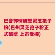巴音郭楞破壁灵芝孢子粉(巴州灵芝孢子粉正式破壁 上市受捧)
