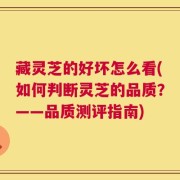 藏灵芝的好坏怎么看(如何判断灵芝的品质？——品质测评指南)