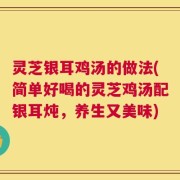 灵芝银耳鸡汤的做法(简单好喝的灵芝鸡汤配银耳炖，养生又美味)