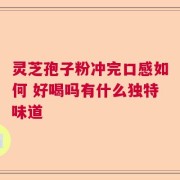 灵芝孢子粉冲完口感如何 好喝吗有什么独特味道