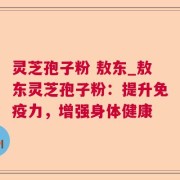 灵芝孢子粉 敖东_敖东灵芝孢子粉：提升免疫力，增强身体健康